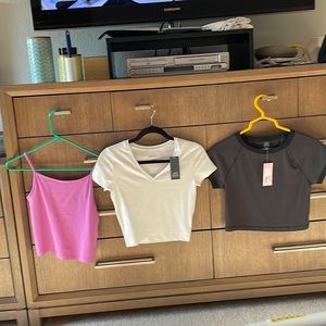 3 super cute Wild Fable size Small crop tops